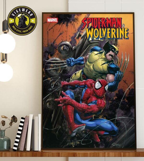 A New Comic Book Adventure Titled SPIDER-MAN & WOLVERINE Written By Marc Guggenheim And Illustrated By Kaare Andrews Will Be Released On May 7 Home Decor Poster Canvas