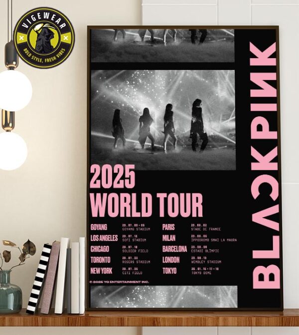 BLACKPINK 2025 World Tour – Official Schedule Home Decor Poster Canvas