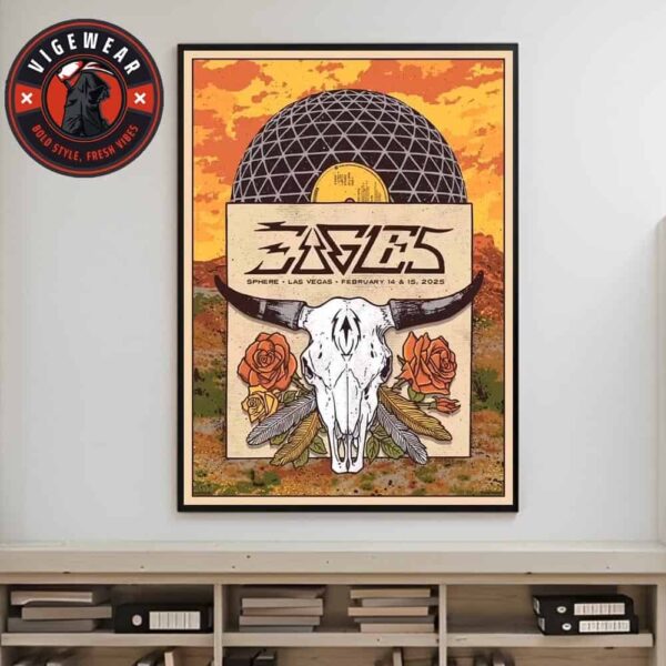 Eagles Limited Edition Concerst Poster At Sphere Las Vegas On February 14 And 15 2025 Home Decor Poster Canvas