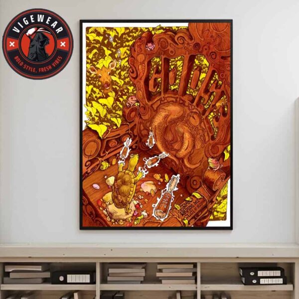 Goose The Band Event Gold Edition Poster At GLC Grand Rapis MI On February 15th 2025 Home Decor Poster Canvas