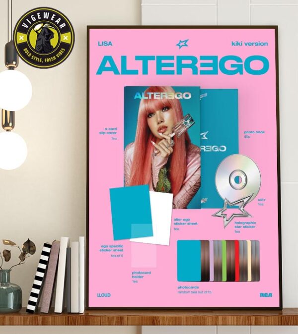 LISA BLACKPINK Kiki Version In Solo Album Alter Ego Releases On February 28 2025 Home Decor Poster Canvas