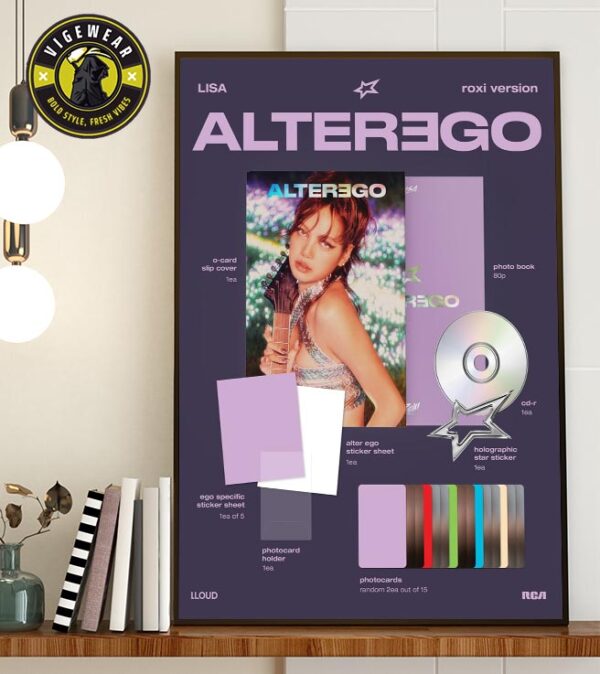 LISA BLACKPINK Roxi Version In Solo Album Alter Ego Releases On February 28 2025 Home Decor Poster Canvas