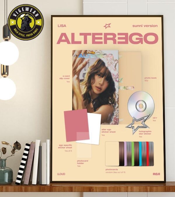 LISA BLACKPINK Sunni Version In Solo Album Alter Ego Releases On February 28 2025 Home Decor Poster Canvas