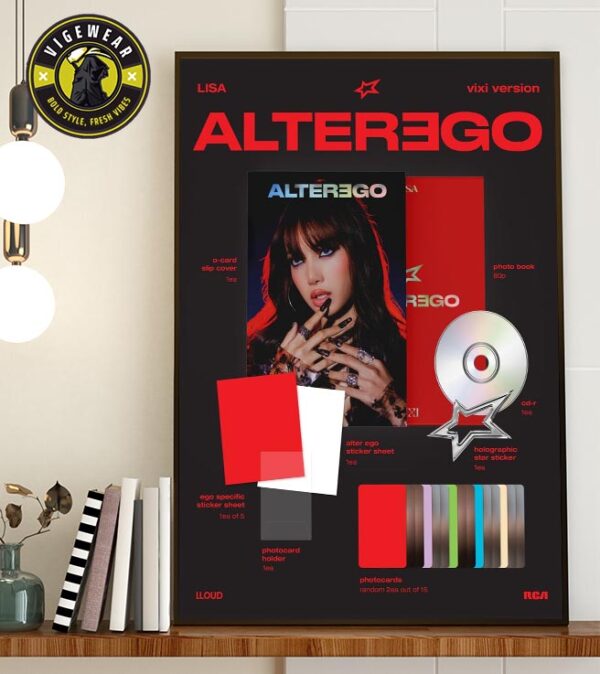 LISA BLACKPINK Vixi Version In Solo Album Alter Ego Releases On February 28 2025 Home Decor Poster Canvas