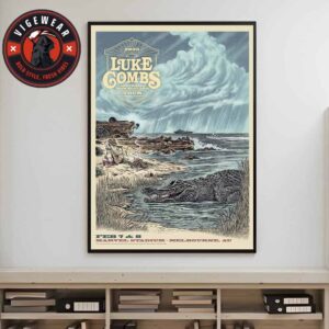 Luke Combs Australia New Zealand Tour 2025 Event Poster At Marvel Stadium, Melbourne, AU On February 7th And 8th Home Decor Poster Canvas