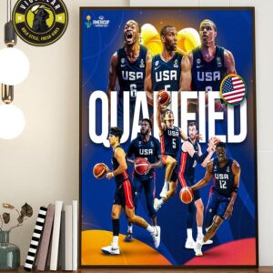 The USA Basketball Team Officially Secures A Spot In Managua After Defeating The Puerto Rico Basketball Team In The FIBA AmeriCup 2025 Qualifiers Home Decor Poster Canvas