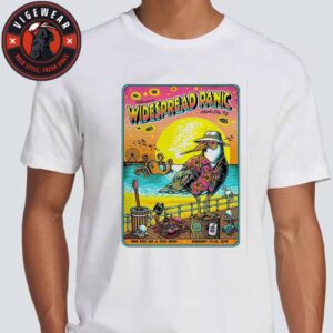 Widespread Panic Artwork Merch Poster By Matt Leunig Hark Rock Live At Etess Arena On February 14-16 2025 Unisex T-Shirt